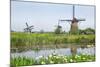 Dutch Country Landscape with Windmills in Spring-Colette2-Mounted Photographic Print