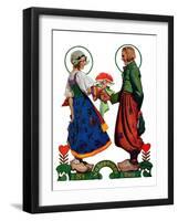 "Dutch Couple Valentine,"February 9, 1929-Elbert Mcgran Jackson-Framed Giclee Print