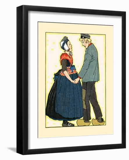 Dutch Couple-Maud & Miska Petersham-Framed Art Print