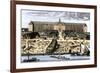 Dutch East India House in Amsterdam, Showing Warehouses and Shipyard-null-Framed Giclee Print