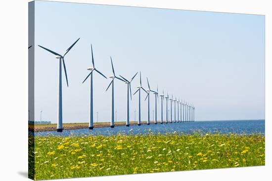 Dutch Energy Windmills-Twin design-Stretched Canvas