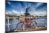 Dutch Essentials Bicycle and a Windmill-George Oze-Mounted Photographic Print