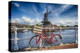Dutch Essentials Bicycle and a Windmill-George Oze-Stretched Canvas