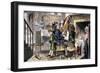 Dutch Family at Home in Colonial New York-null-Framed Giclee Print