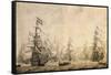 Dutch Fleet, 1672-William Affleck-Framed Stretched Canvas