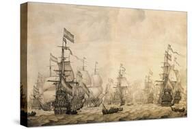 Dutch Fleet, 1672-William Affleck-Stretched Canvas