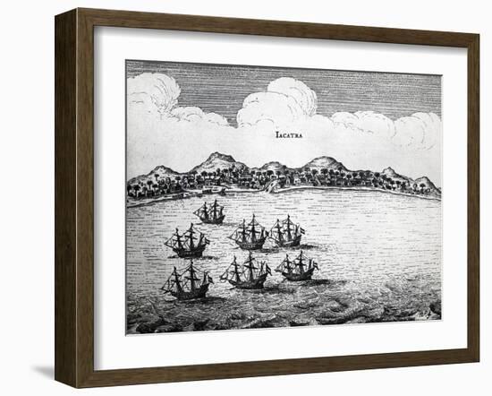 Dutch Fleet of Admiral Cornelis De Jonge Matelief (Ca 1569-1632) in Jakarta in 1607-null-Framed Giclee Print