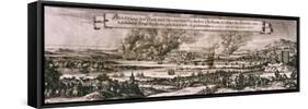 Dutch Fleet Sailing Up the Medway River to Bombard Chatham and Rochester in 1667-null-Framed Stretched Canvas