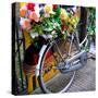 Dutch Flower-Power Bike-Magda Indigo-Stretched Canvas