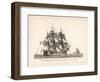 Dutch "Flute" Sails Away on the Breeze-Beaugean-Framed Art Print