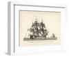 Dutch "Flute" Sails Away on the Breeze-Beaugean-Framed Art Print