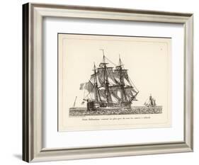 Dutch "Flute" Sails Away on the Breeze-Beaugean-Framed Art Print