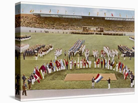 Dutch Footballer Harry Denis Swears the Olympic Oath-null-Stretched Canvas