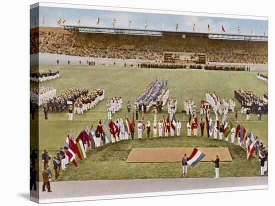 Dutch Footballer Harry Denis Swears the Olympic Oath-null-Stretched Canvas