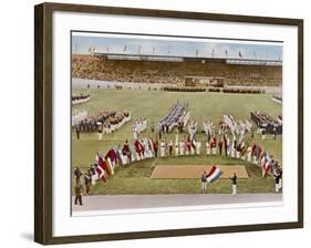 Dutch Footballer Harry Denis Swears the Olympic Oath-null-Framed Photographic Print