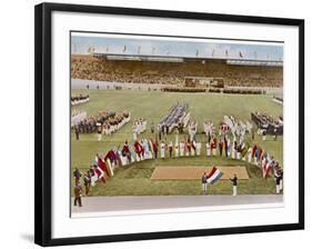 Dutch Footballer Harry Denis Swears the Olympic Oath-null-Framed Photographic Print