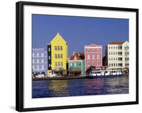 Dutch Gable Architecture of Willemstad, Curacao, Caribbean-Greg Johnston-Framed Photographic Print