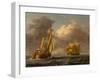 Dutch Galliots Off the Coast-John Wilson Carmichael-Framed Giclee Print