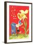 Dutch Girl Watering Daffodil-null-Framed Art Print