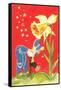 Dutch Girl Watering Daffodil-null-Framed Stretched Canvas
