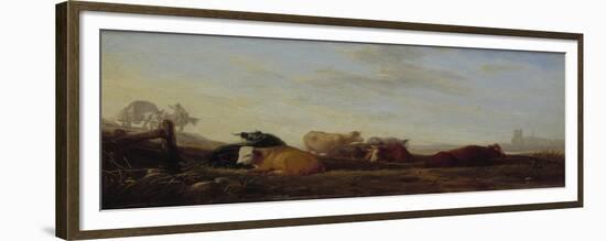 Dutch Landscape with Cattle-Sir Augustus Wall Callcott-Framed Premium Giclee Print