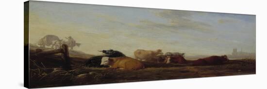 Dutch Landscape with Cattle-Sir Augustus Wall Callcott-Stretched Canvas