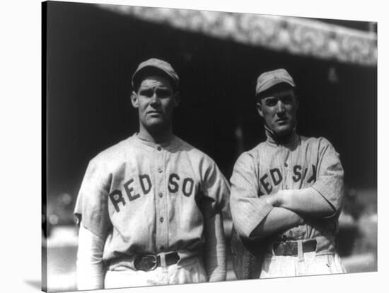 Dutch Leonard & Bill Carrigan, Boston Red Sox, Baseball Photo - Boston, MA-Lantern Press-Stretched Canvas