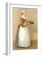 Dutch Maid Carrying Chocolate-null-Framed Art Print