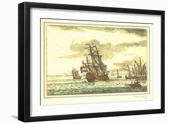 Dutch Man-of-War, Galleon-null-Framed Art Print