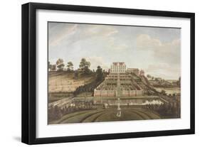 Dutch Mansion with Garden, 1730-Johann Baptiste Bouttats-Framed Premium Giclee Print