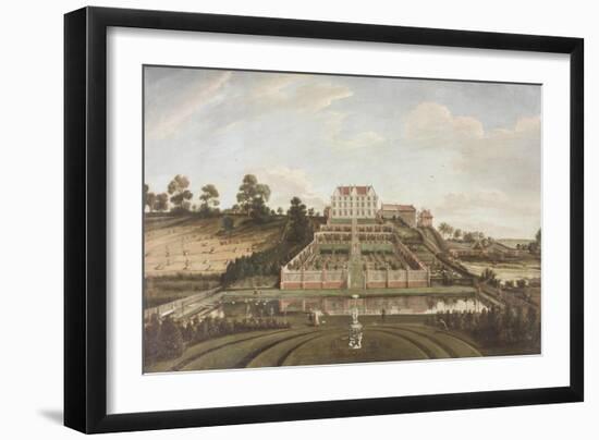 Dutch Mansion with Garden, 1730-Johann Baptiste Bouttats-Framed Giclee Print