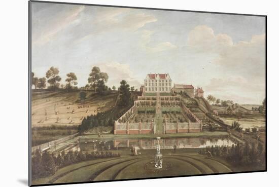 Dutch Mansion with Garden, 1730-Johann Baptiste Bouttats-Mounted Giclee Print