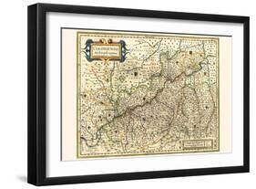 Dutch Map Of The Electorate Of Cologne-Willem Janszoon Blaeu-Framed Art Print