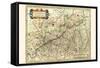 Dutch Map Of The Electorate Of Cologne-Willem Janszoon Blaeu-Framed Stretched Canvas