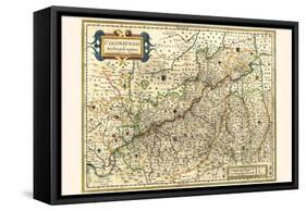 Dutch Map Of The Electorate Of Cologne-Willem Janszoon Blaeu-Framed Stretched Canvas