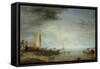 Dutch Market Boats, Rotterdam-Augustus Wall Callcott-Framed Stretched Canvas