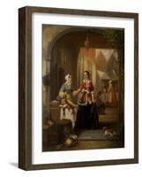 Dutch Market Scene-Henri Joseph Gommarus Carpentero-Framed Giclee Print
