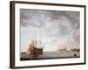 Dutch Men-O-War at Anchor, C.1650-Simon Jacobsz. Vlieger-Framed Giclee Print