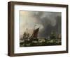 Dutch Men-Of-War and Small Vessels in a Fresh Breeze Off Enkhuizen, 1683-Ludolf Bakhuizen-Framed Giclee Print