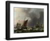 Dutch Men-Of-War and Small Vessels in a Fresh Breeze Off Enkhuizen, 1683-Ludolf Bakhuizen-Framed Giclee Print