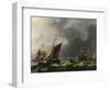 Dutch Men-Of-War and Small Vessels in a Fresh Breeze Off Enkhuizen, 1683-Ludolf Bakhuizen-Framed Giclee Print