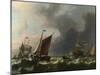 Dutch Men-Of-War and Small Vessels in a Fresh Breeze Off Enkhuizen, 1683-Ludolf Bakhuizen-Mounted Giclee Print