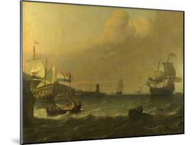 Dutch Men-Of-War Entering a Mediterranean Port, 1681-Ludolf Bakhuizen-Mounted Giclee Print