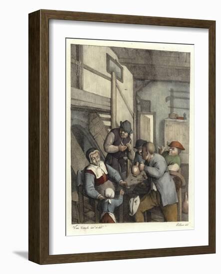 Dutch Peasants Drinking-Adriaen Jansz van Ostade-Framed Giclee Print