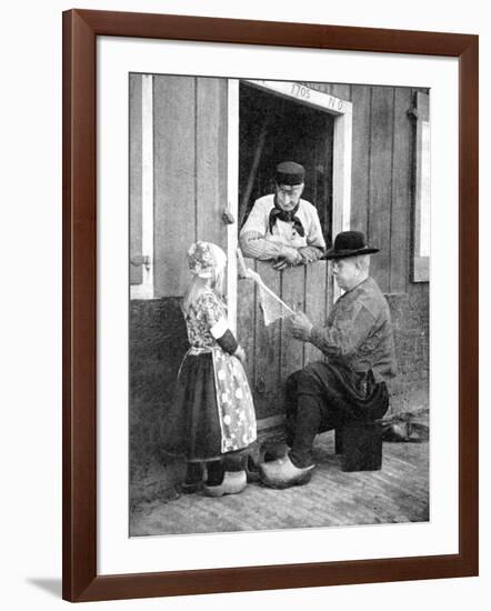 Dutch People Wearing Clogs, Marken, Holland, 1936-Donald Mcleish-Framed Giclee Print