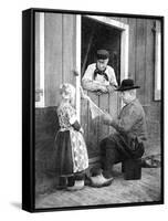 Dutch People Wearing Clogs, Marken, Holland, 1936-Donald Mcleish-Framed Stretched Canvas