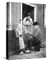 Dutch People Wearing Clogs, Marken, Holland, 1936-Donald Mcleish-Stretched Canvas