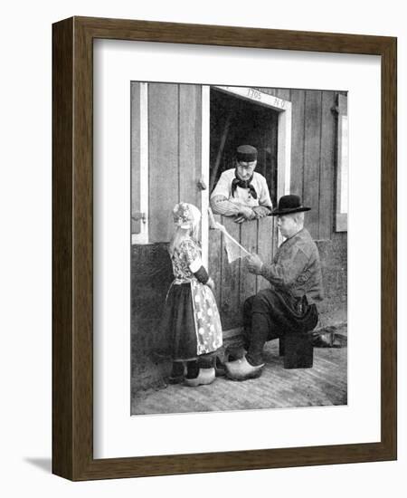 Dutch People Wearing Clogs, Marken, Holland, 1936-Donald Mcleish-Framed Giclee Print