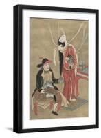 Dutch Physician Anatomizing a Japanese Woman, 18th Century-null-Framed Premium Giclee Print