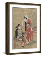 Dutch Physician Anatomizing a Japanese Woman, 18th Century-null-Framed Giclee Print